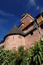 Le donjon du château du Haut-Koenigsbourg vu depuis le jardin médiéval - © Jean-Luc Stadler