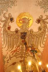 L'aigle impérial peint sur le plafond de la salle du Kaiser - © CD 67