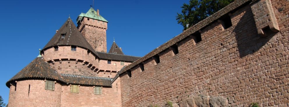 View from the beginning of the path - © CeA - Haut-Koenigsbourg castle, Alsace, France