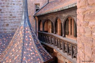 Galeries en bois contre les logis Sud du château du Haut-Koenigsbourg - Jean-Luc Stadler - Haut-Koenigsbourg castle, Alsace, France