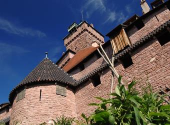 The keep of Haut-Koenigsbourg castle seen from the medieval garden - © Jean-Luc Stadler
