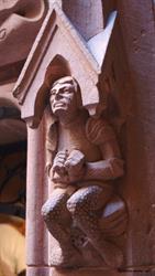 Detail of a sculpture on the polygonal staircase at Haut-Koenigsbourg castle - © Jean-Luc Stadler